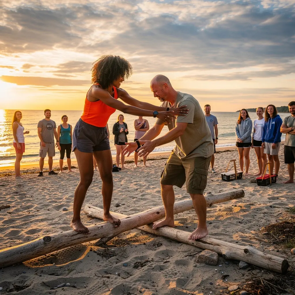 Koučinga sesija, kurā dalībnieki apmainās ar idejām un motivē viens otru.